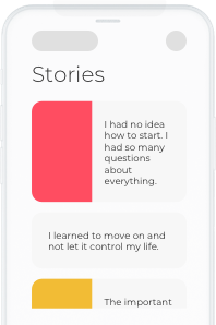 image of mobile phone with stories